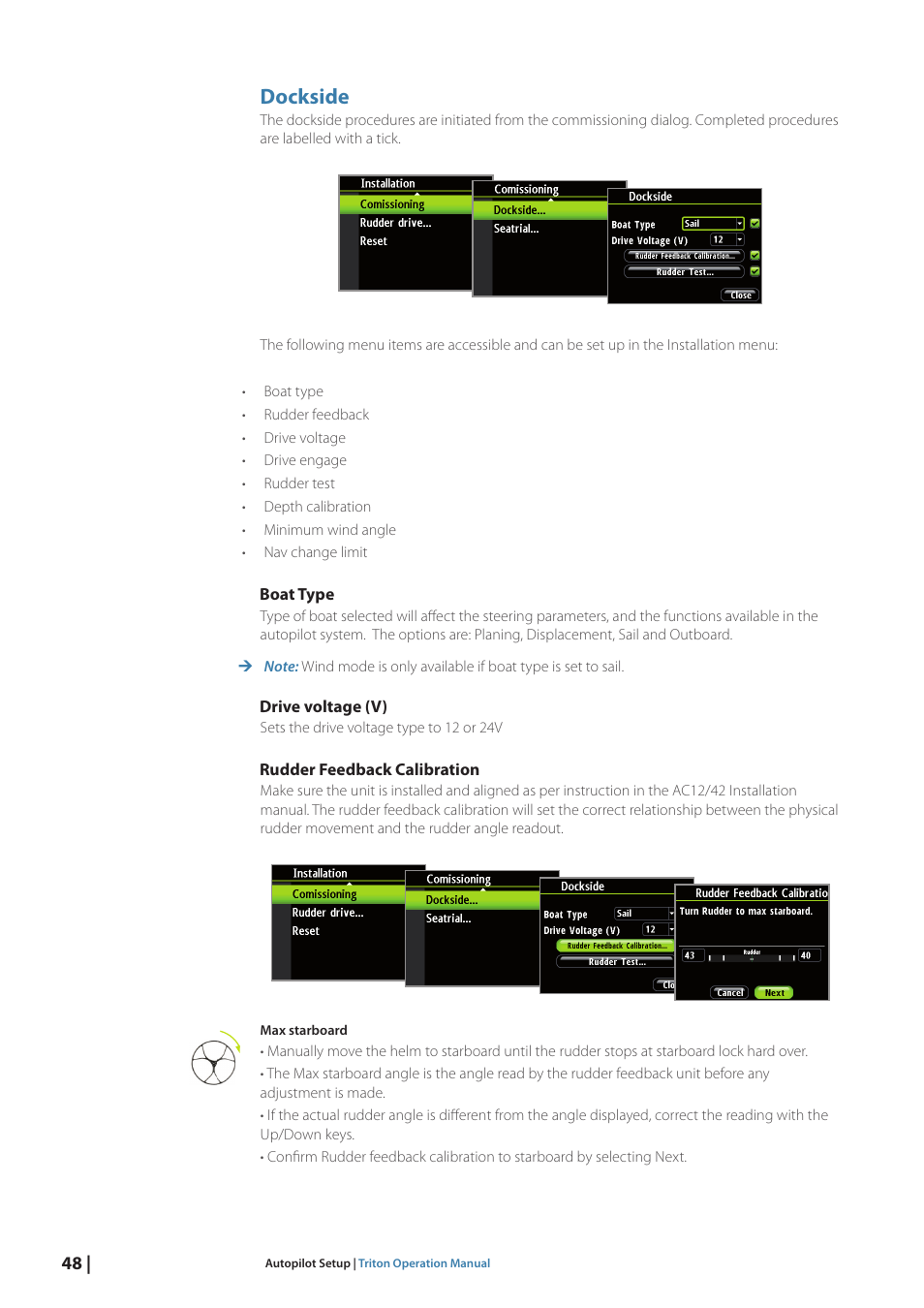 Dockside | B&G Triton Display User Manual | Page 50 / 68