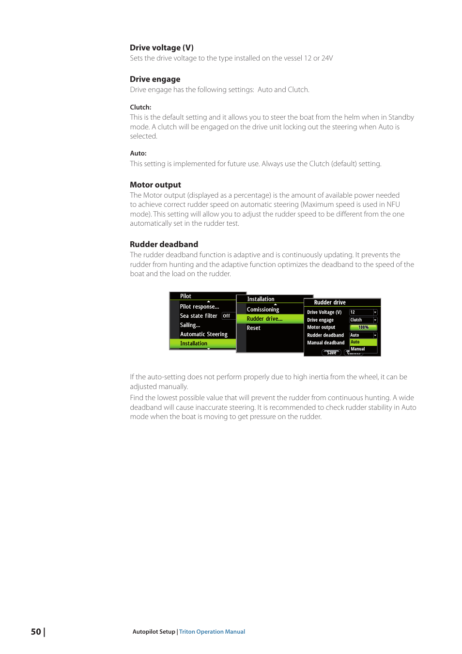 B&G Triton Display User Manual | Page 52 / 68