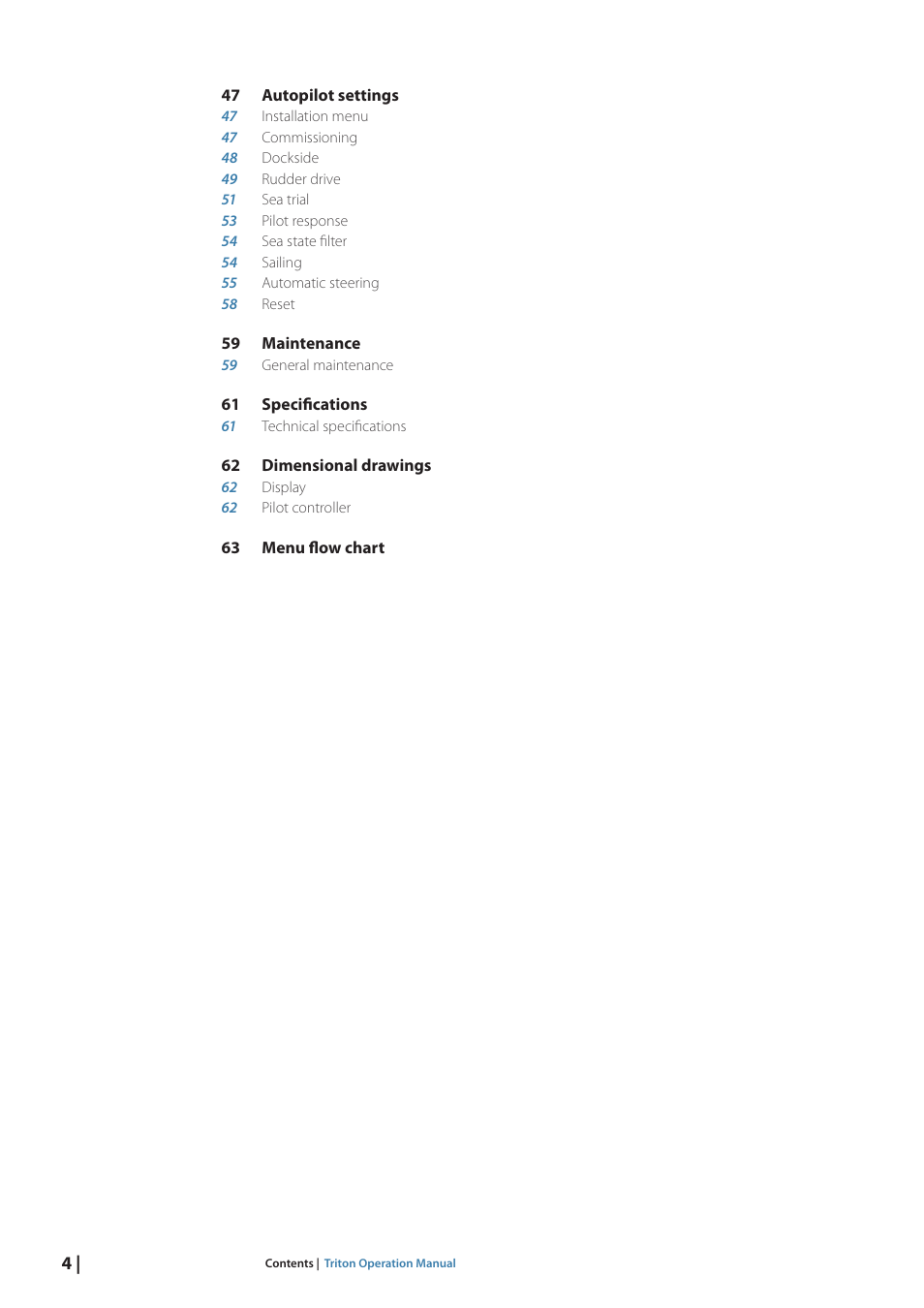 B&G Triton Display User Manual | Page 6 / 68