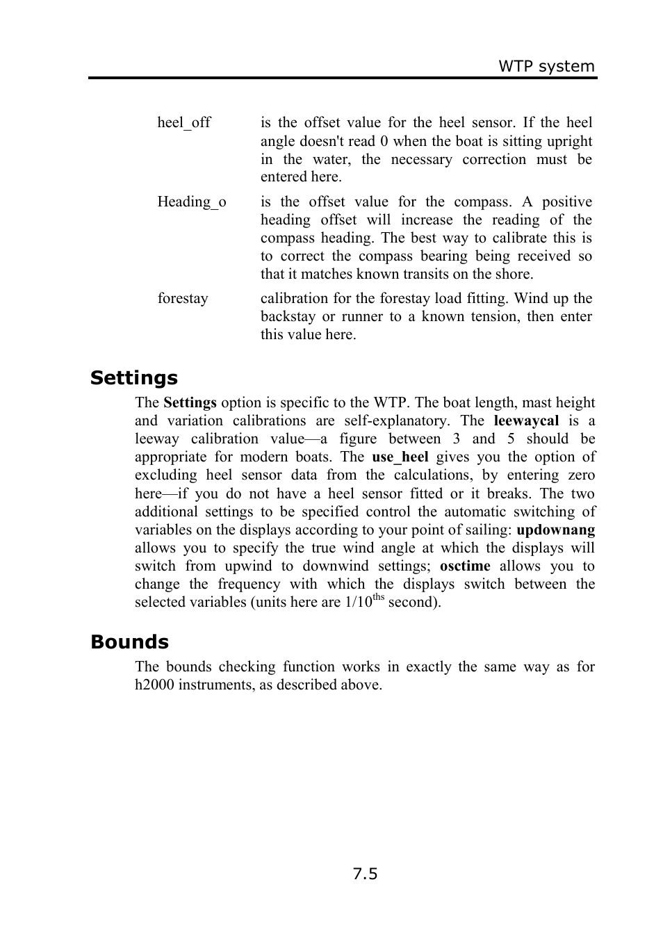 Settings, Bounds | B&G Deckman User Manual | Page 110 / 196