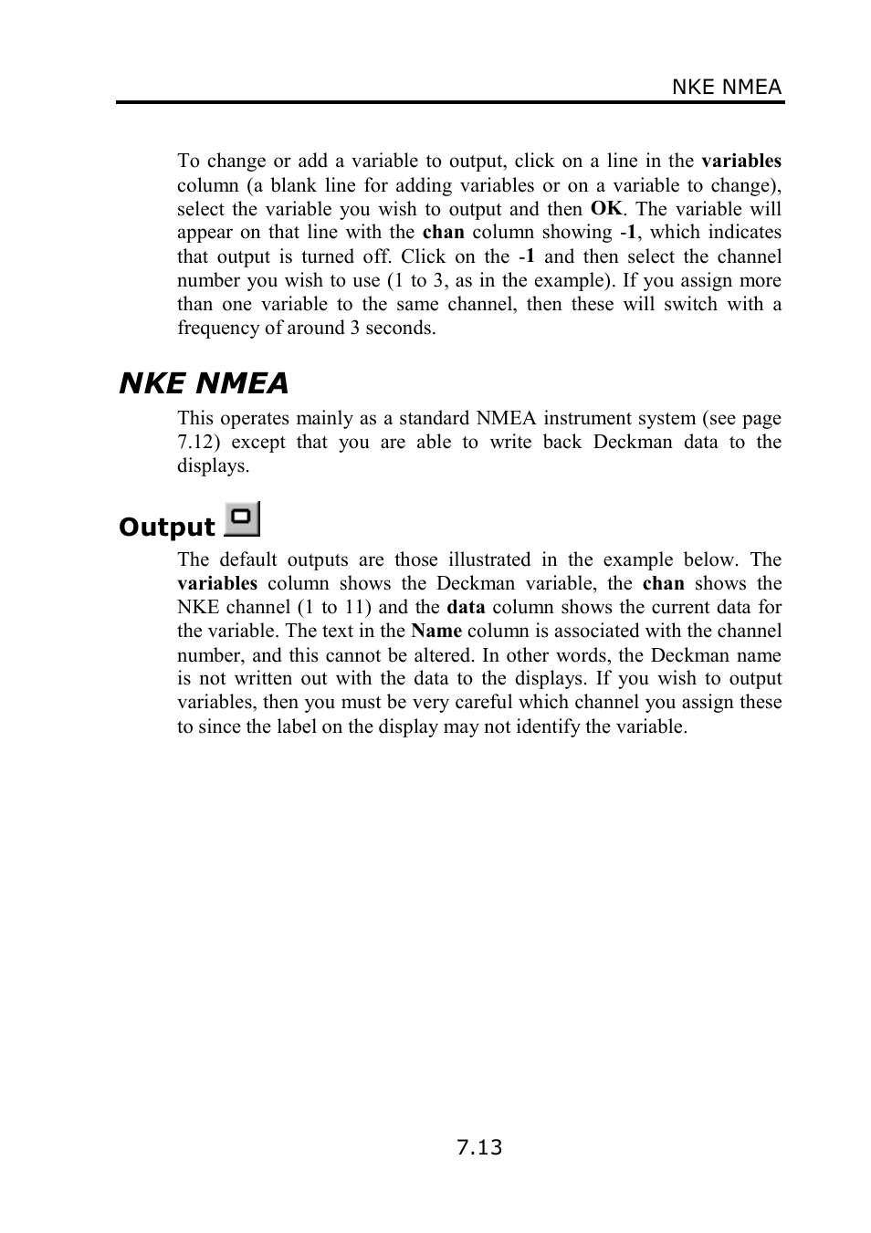 Nke nmea | B&G Deckman User Manual | Page 118 / 196