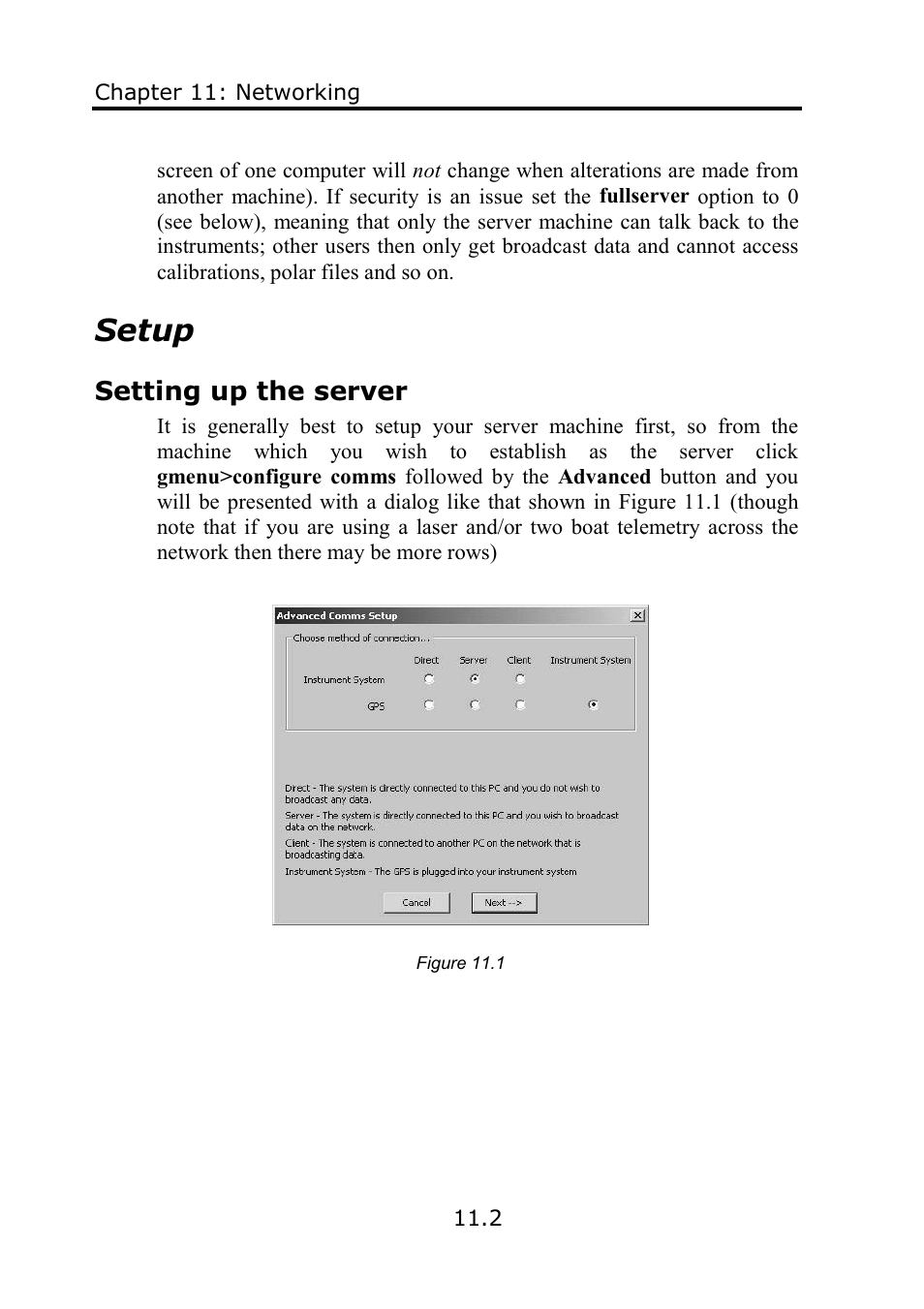 Setup, Setting up the server | B&G Deckman User Manual | Page 157 / 196