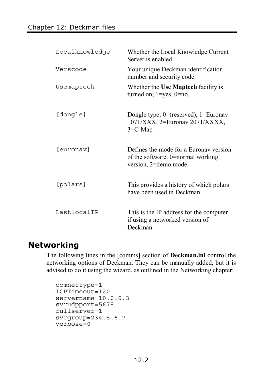 Networking | B&G Deckman User Manual | Page 161 / 196