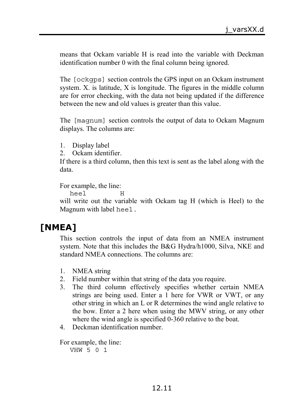 Nmea | B&G Deckman User Manual | Page 170 / 196