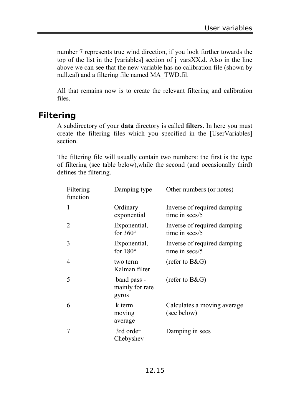 Filtering | B&G Deckman User Manual | Page 174 / 196