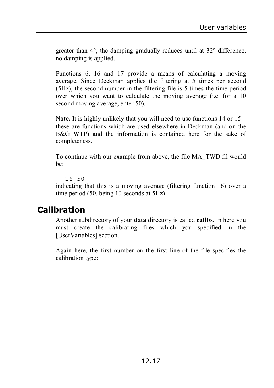 Calibration | B&G Deckman User Manual | Page 176 / 196