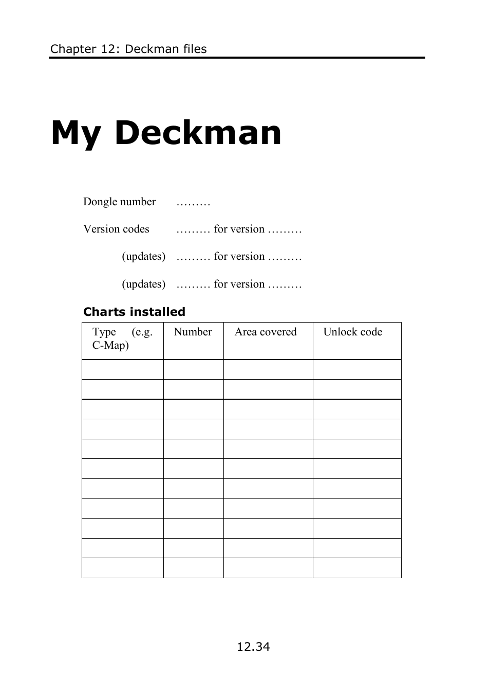 My deckman | B&G Deckman User Manual | Page 193 / 196