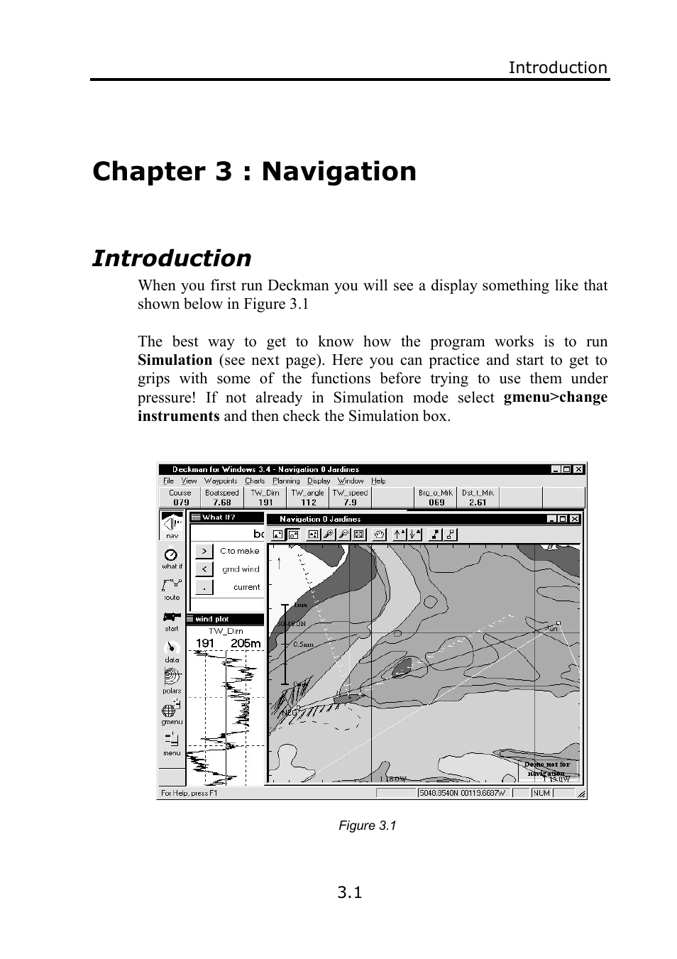 Chapter 3 : navigation, Introduction | B&G Deckman User Manual | Page 28 / 196