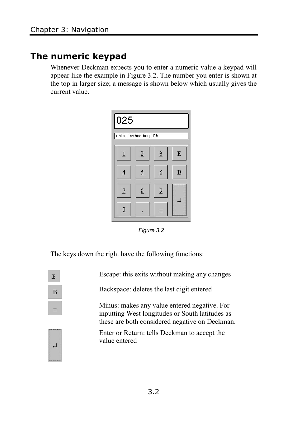 The numeric keypad | B&G Deckman User Manual | Page 29 / 196