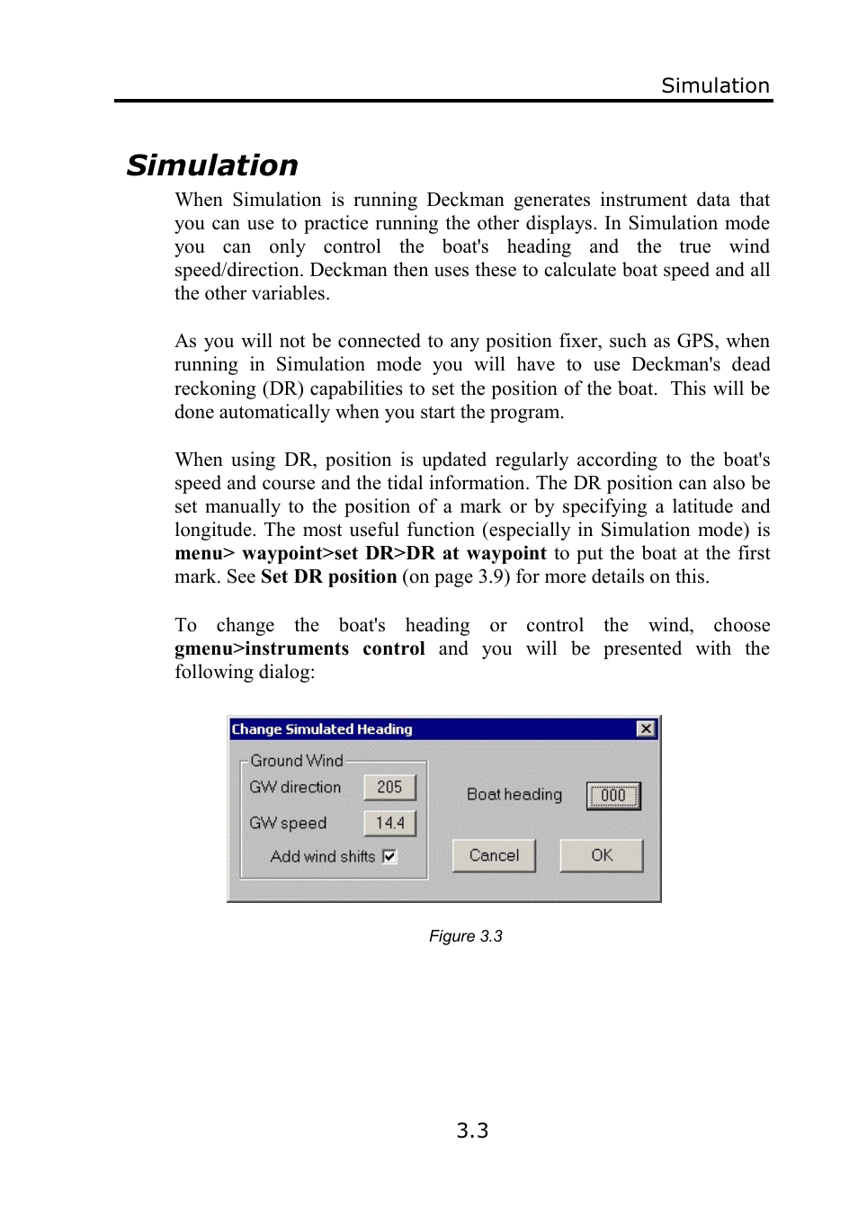 Simulation | B&G Deckman User Manual | Page 30 / 196