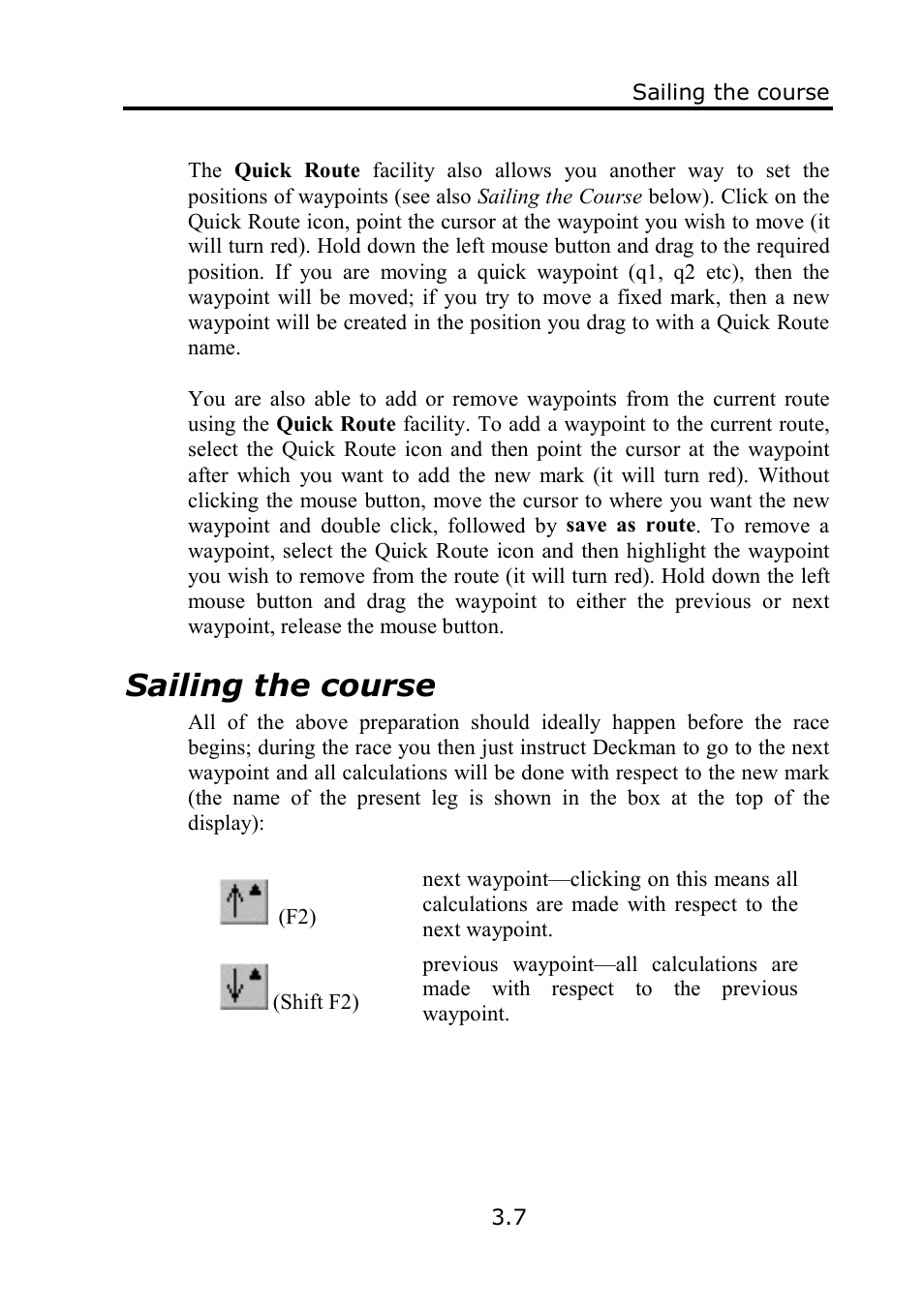 Sailing the course | B&G Deckman User Manual | Page 34 / 196