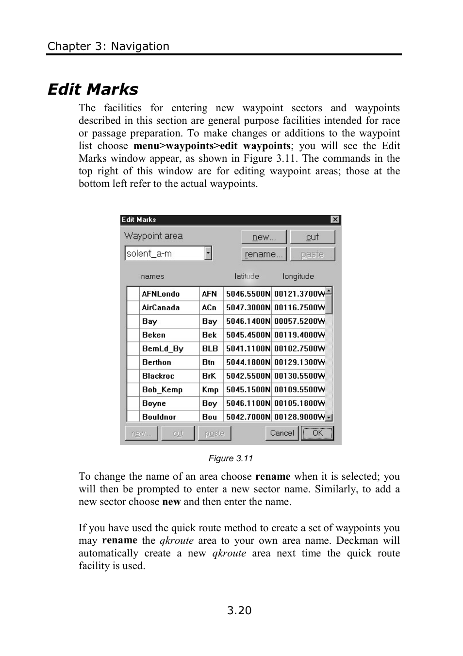 Edit marks | B&G Deckman User Manual | Page 47 / 196