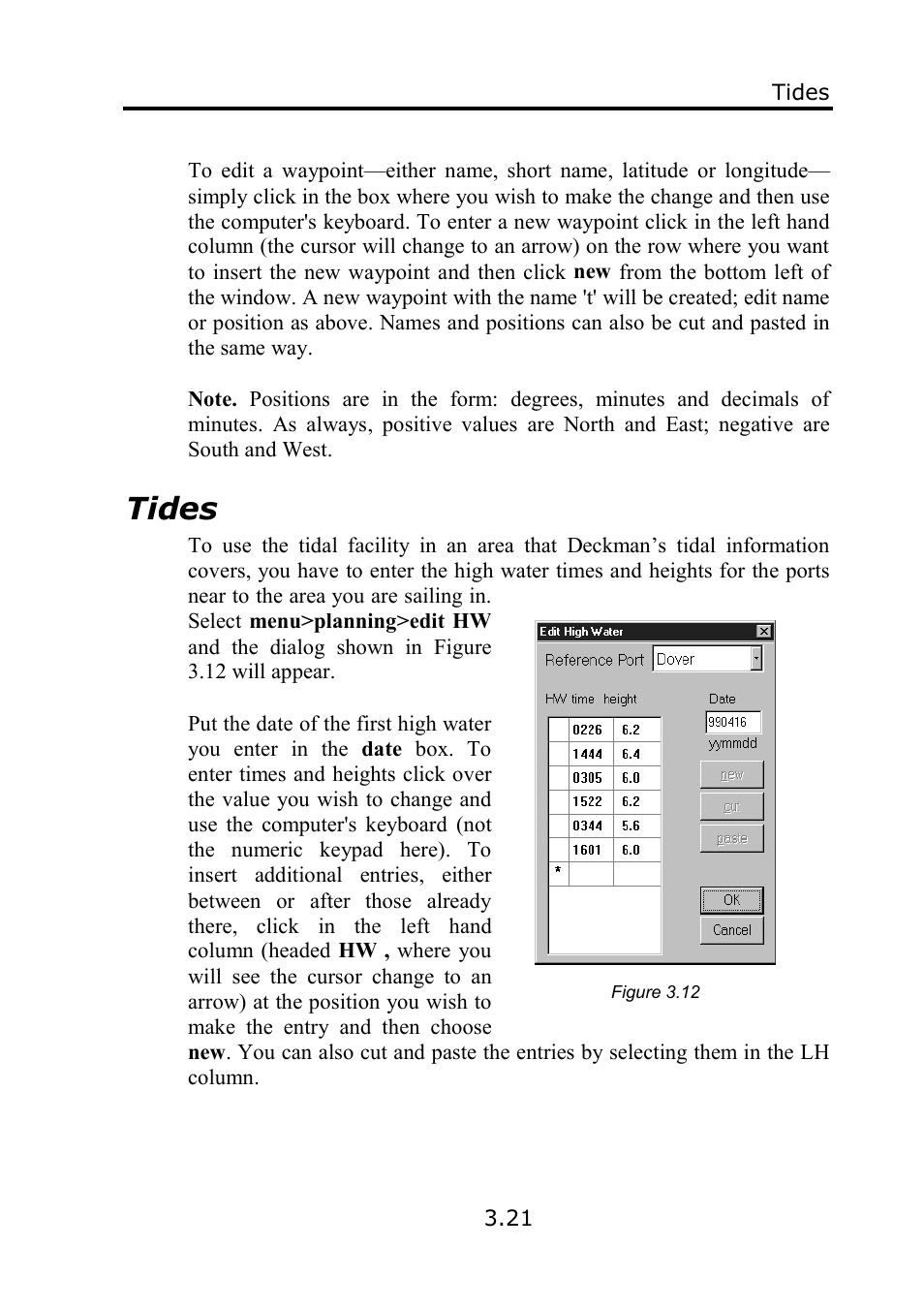 Tides | B&G Deckman User Manual | Page 48 / 196