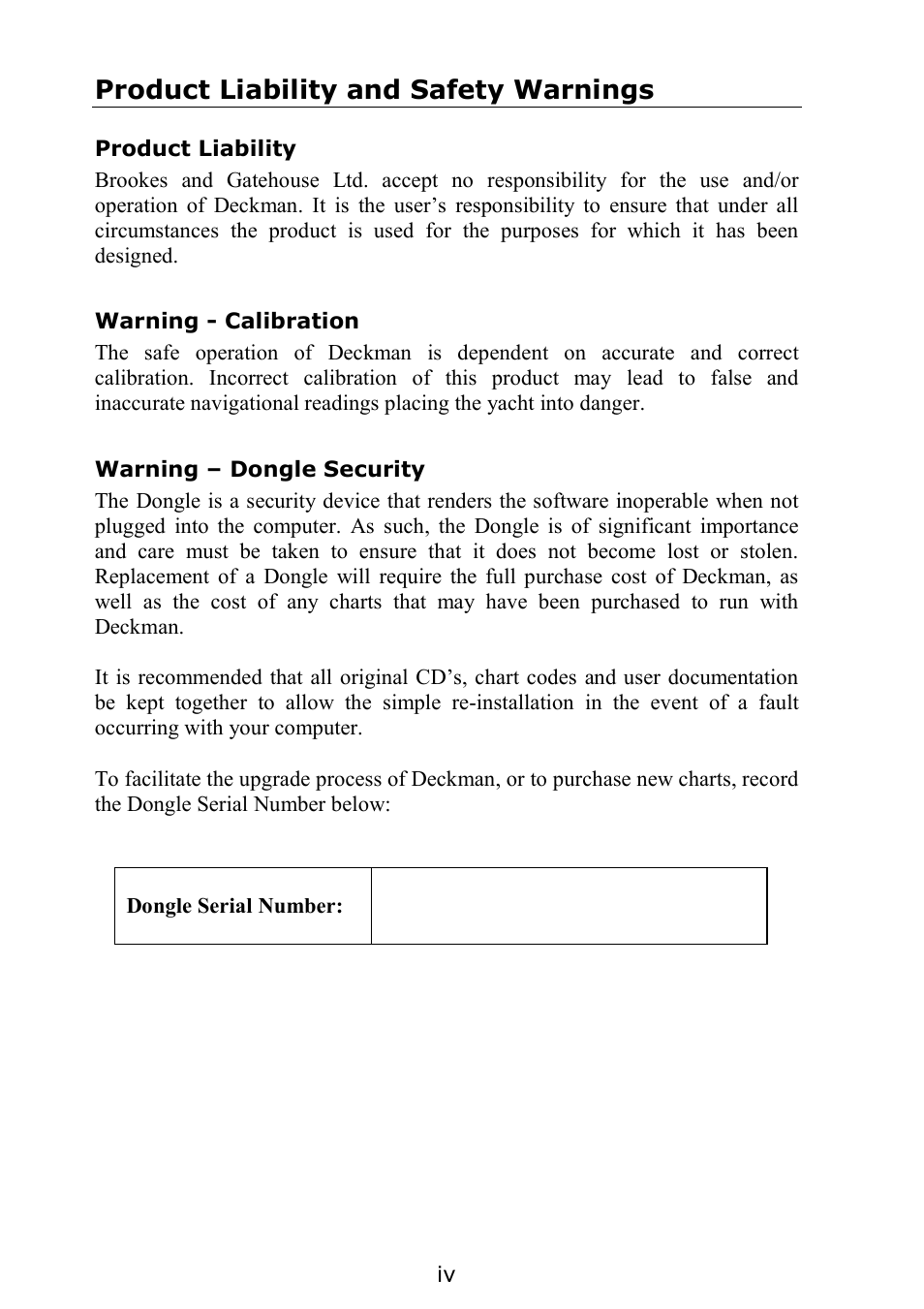 Product liability and safety warnings | B&G Deckman User Manual | Page 5 / 196