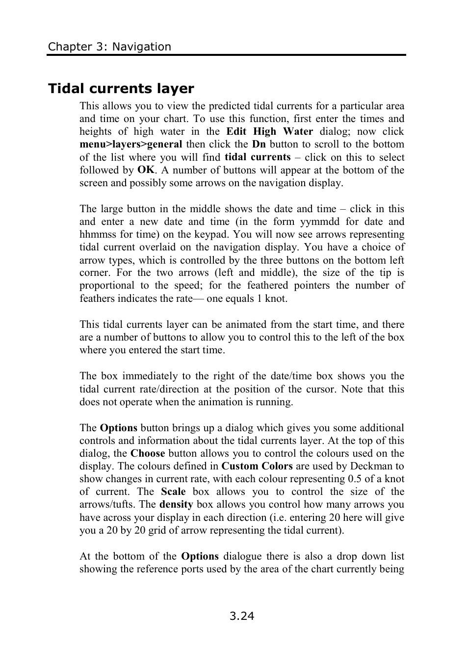 Tidal currents layer | B&G Deckman User Manual | Page 51 / 196