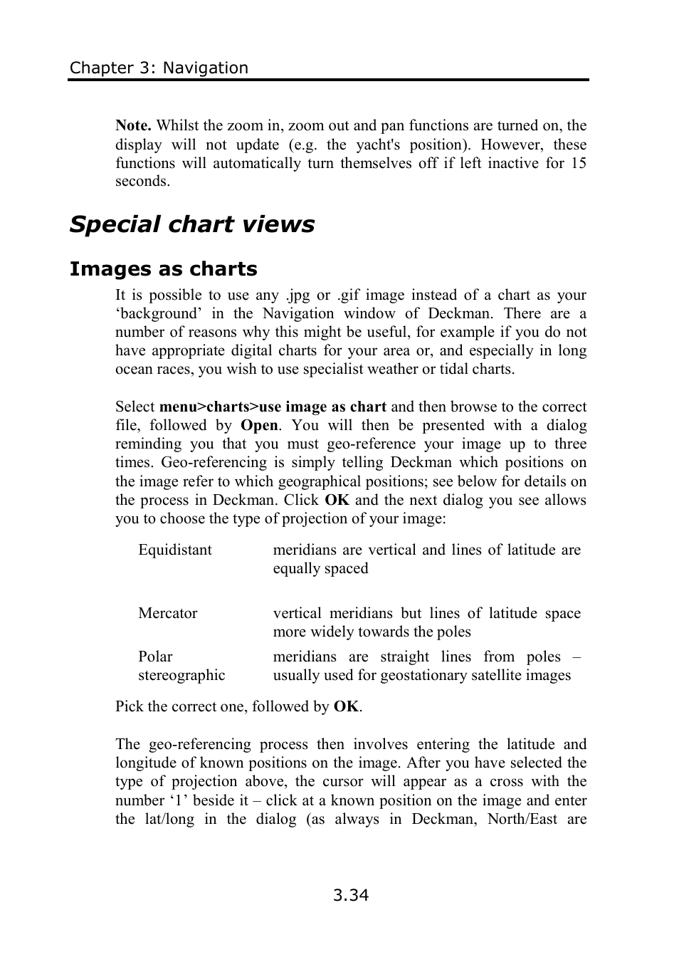 Special chart views, Images as charts | B&G Deckman User Manual | Page 61 / 196