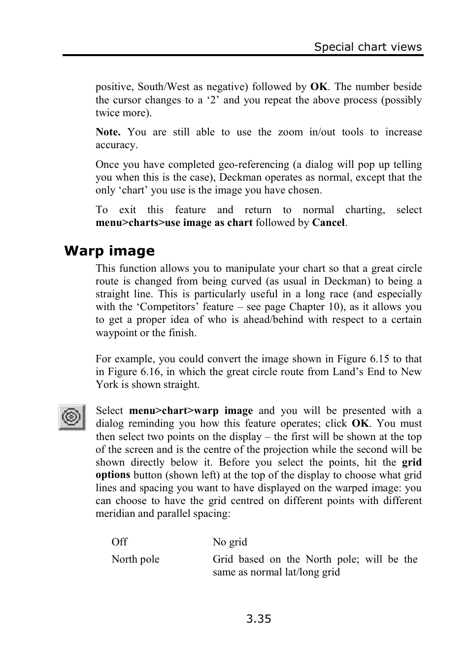 Warp image | B&G Deckman User Manual | Page 62 / 196