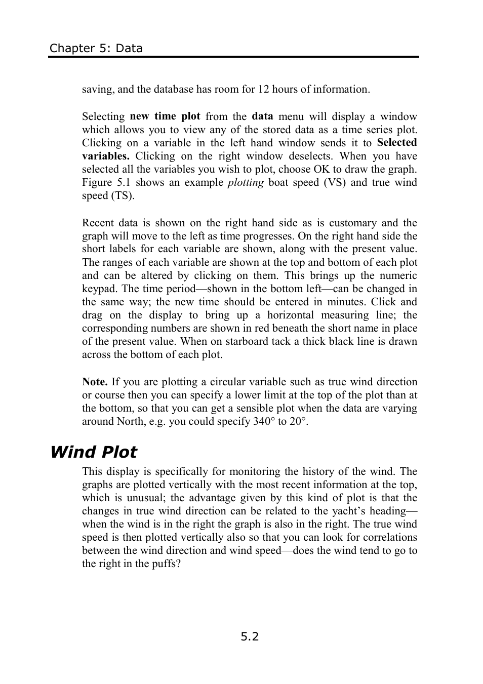 Wind plot | B&G Deckman User Manual | Page 79 / 196