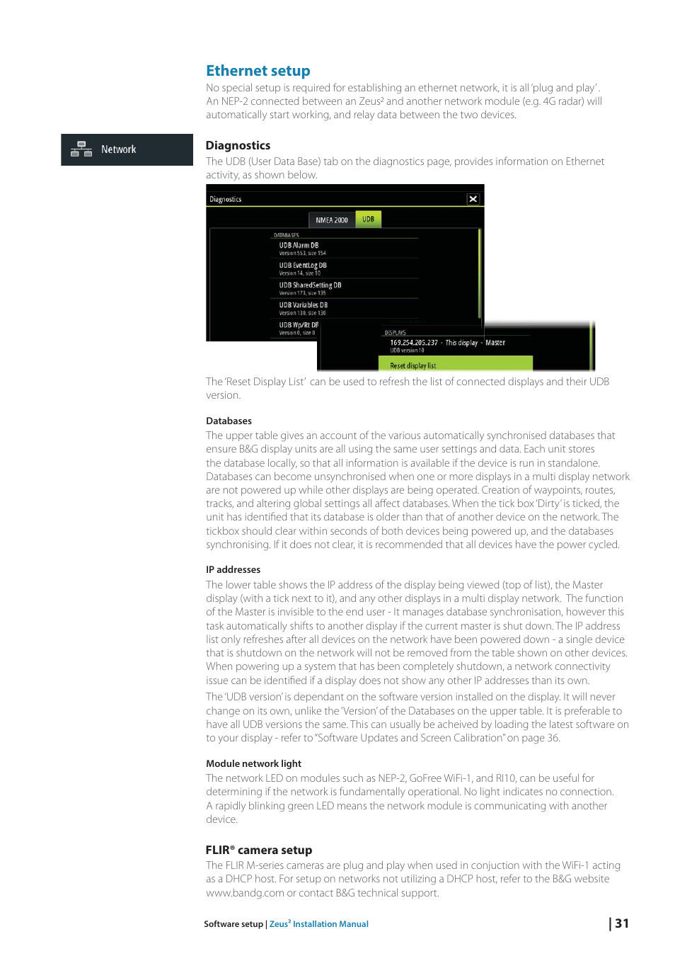 Ethernet setup | B&G Zeus2 12 User Manual | Page 37 / 50