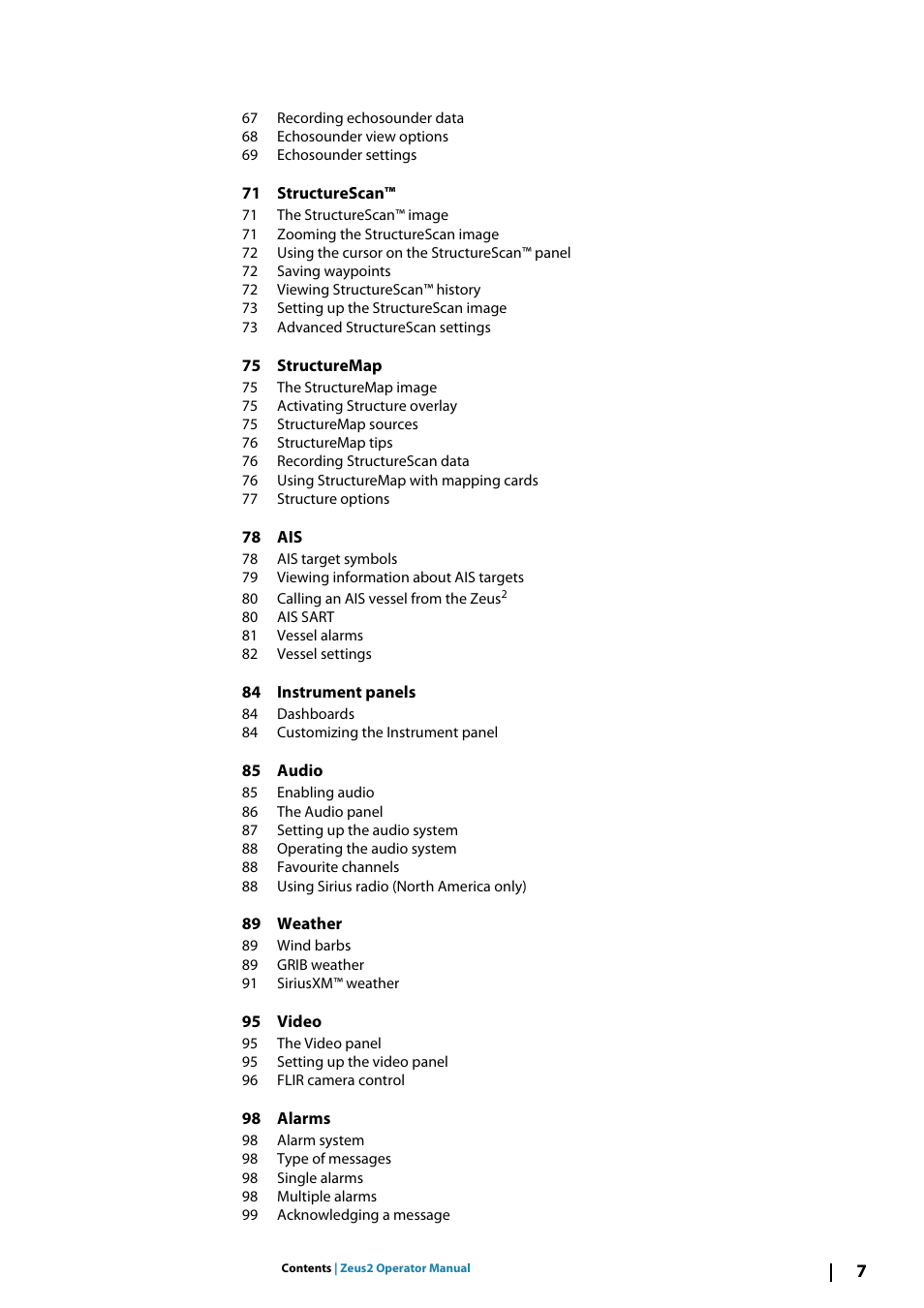 B&G Zeus2 12 User Manual | Page 7 / 108