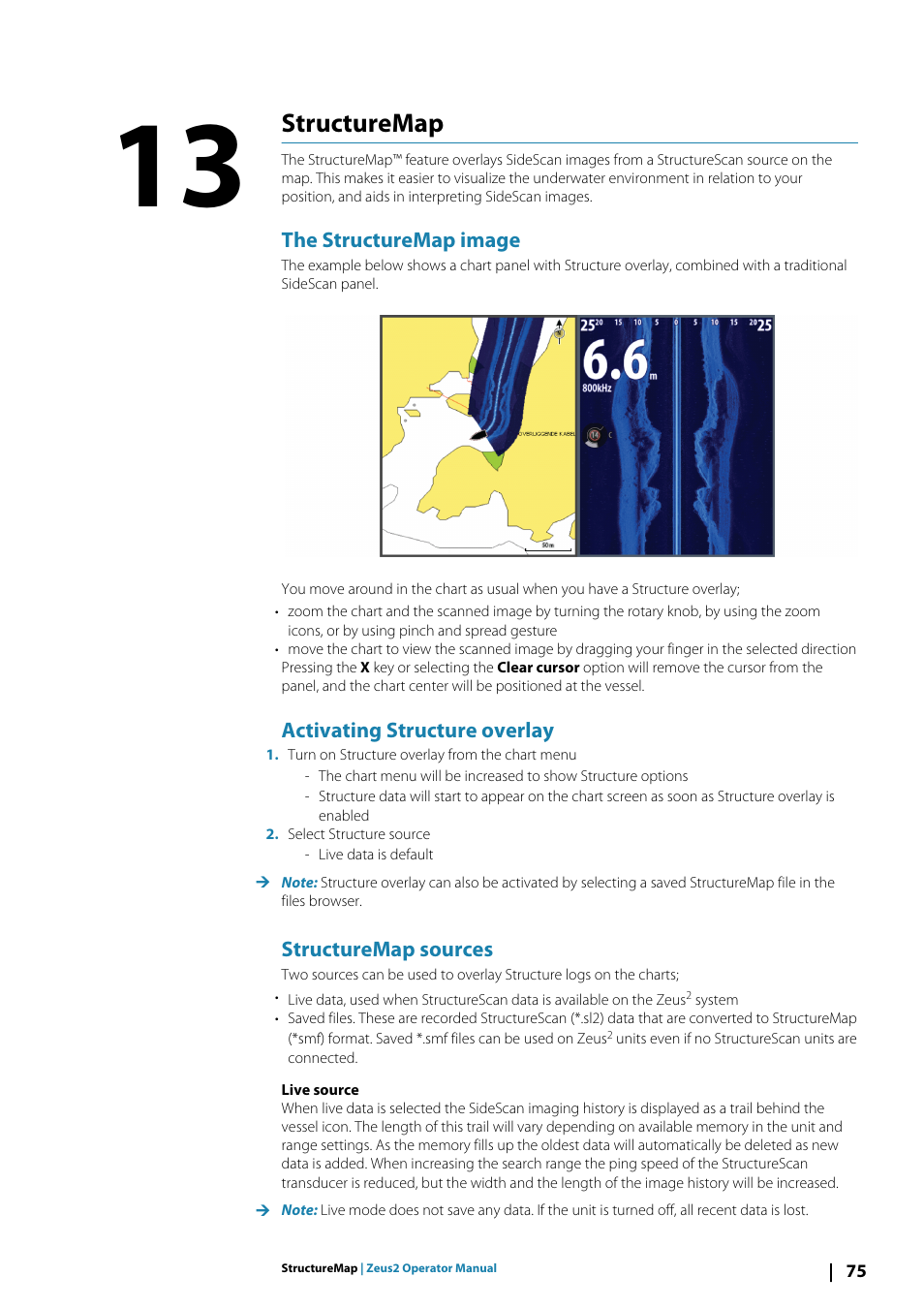 Structuremap13structuremap, The structuremap image, Activating structure overlay | Structuremap sources, Structuremap | B&G Zeus2 12 User Manual | Page 75 / 108