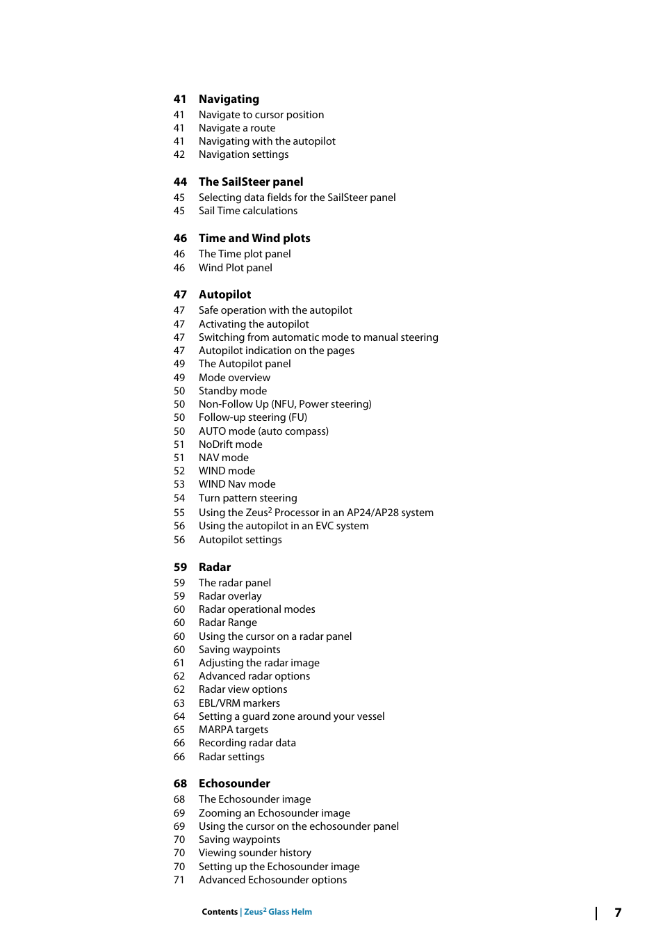 B&G Zeus2 Glass Helm CPU User Manual | Page 7 / 116