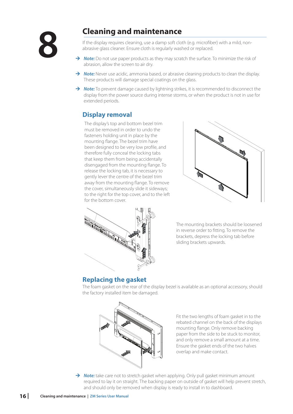 Cleaning and maintenance | B&G Zeus2 Glass Helm ZM Display 19 User Manual | Page 18 / 23