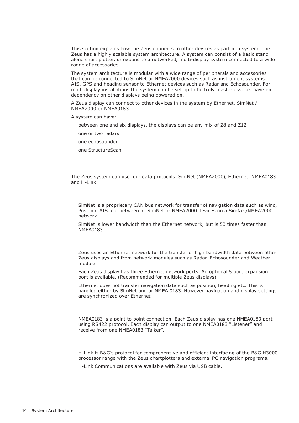 System architecture 6, Networking, data interfacing | B&G Zeus 12 User Manual | Page 15 / 63