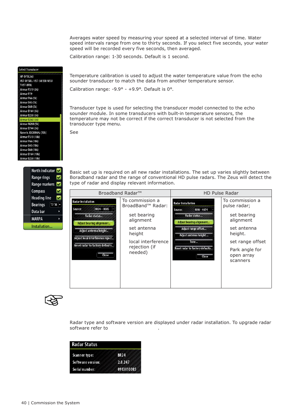 Radar setup | B&G Zeus 12 User Manual | Page 41 / 63