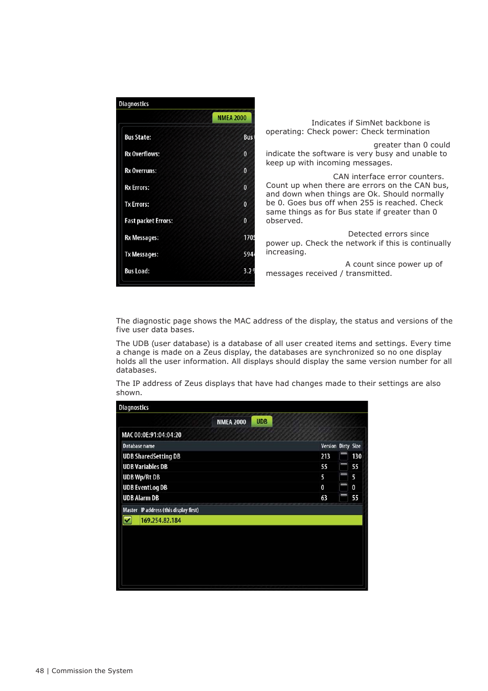 Diagnostics | B&G Zeus 12 User Manual | Page 49 / 63