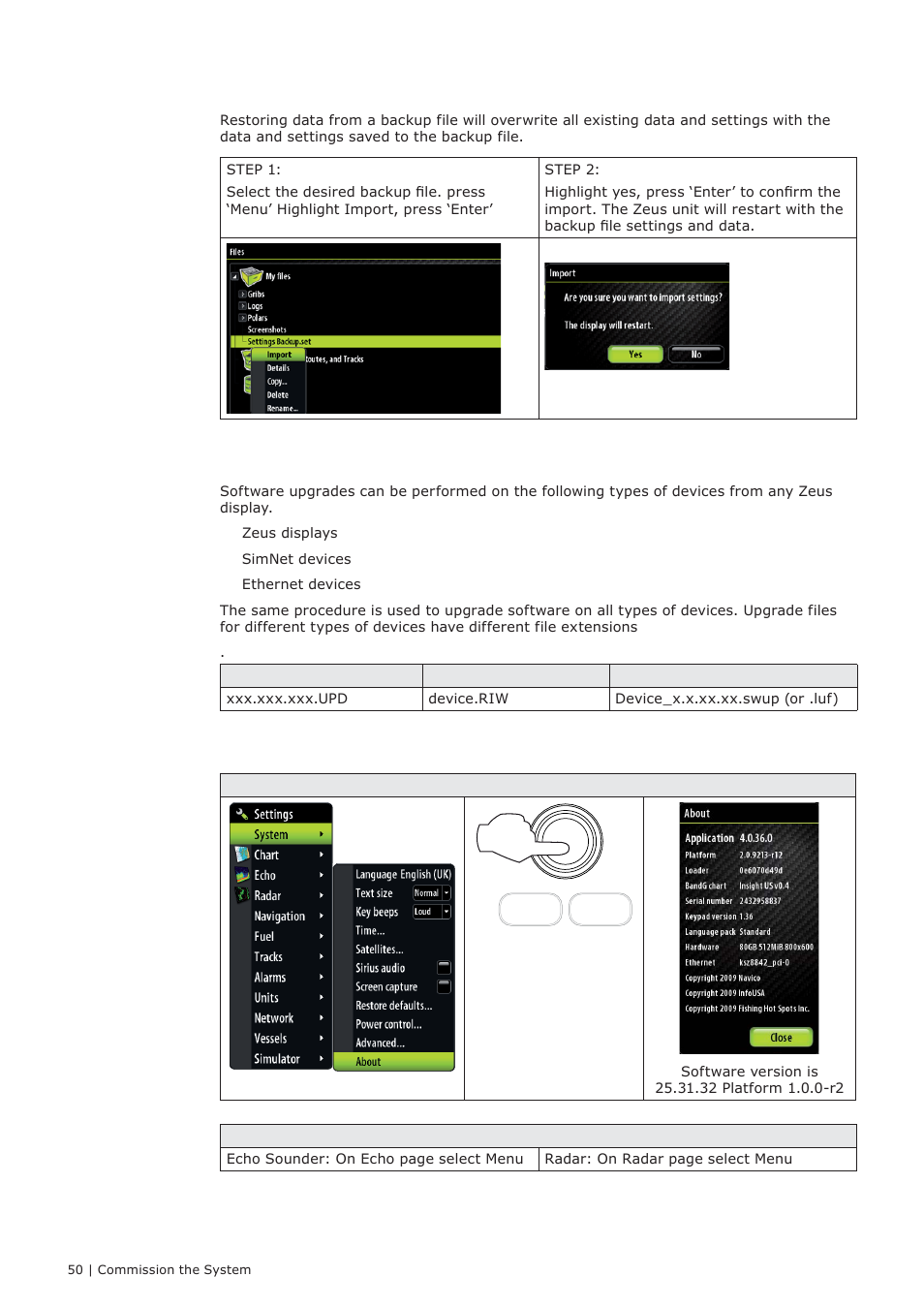 Software upgrades | B&G Zeus 12 User Manual | Page 51 / 63