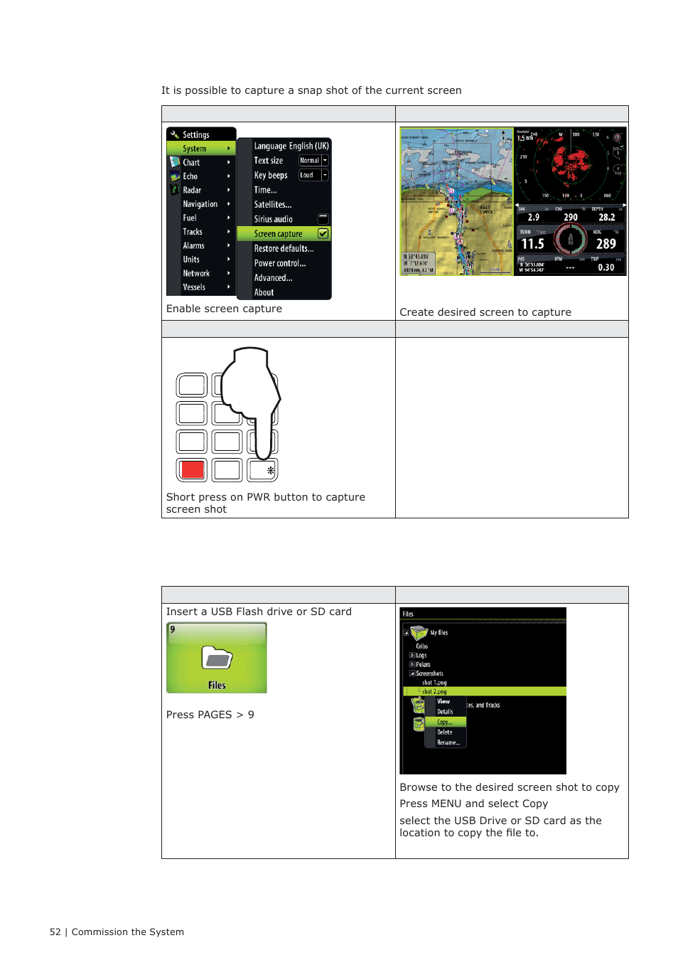 Screen capture, File transfer | B&G Zeus 12 User Manual | Page 53 / 63