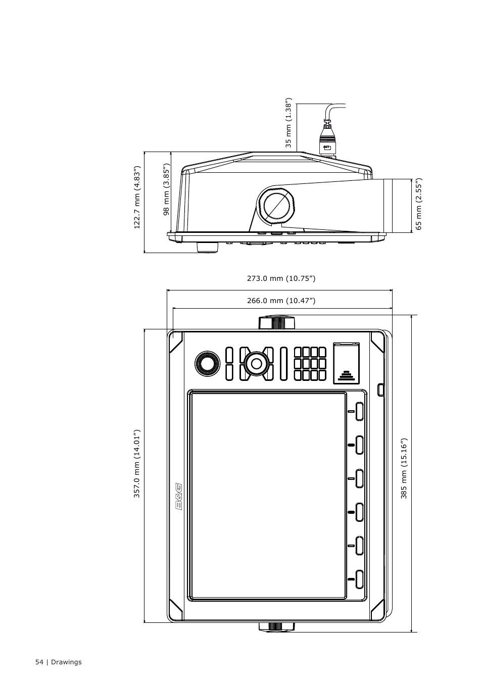 Z12 dimensions | B&G Zeus 12 User Manual | Page 55 / 63
