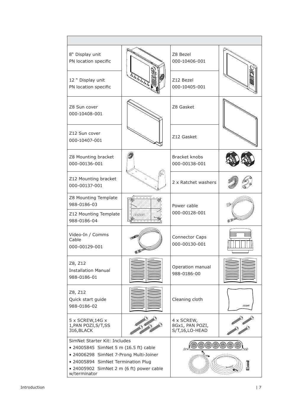 Check the parts | B&G Zeus 12 User Manual | Page 8 / 63