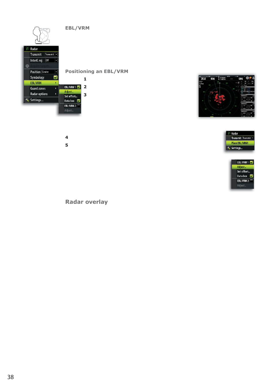 Radar overlay | B&G Zeus 12 User Manual | Page 39 / 94