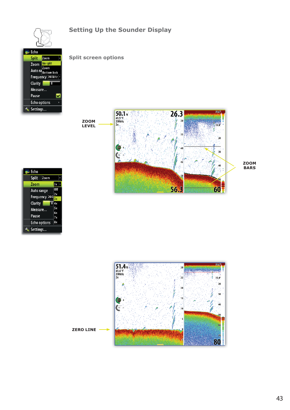 Setting up the sounder display | B&G Zeus 12 User Manual | Page 44 / 94