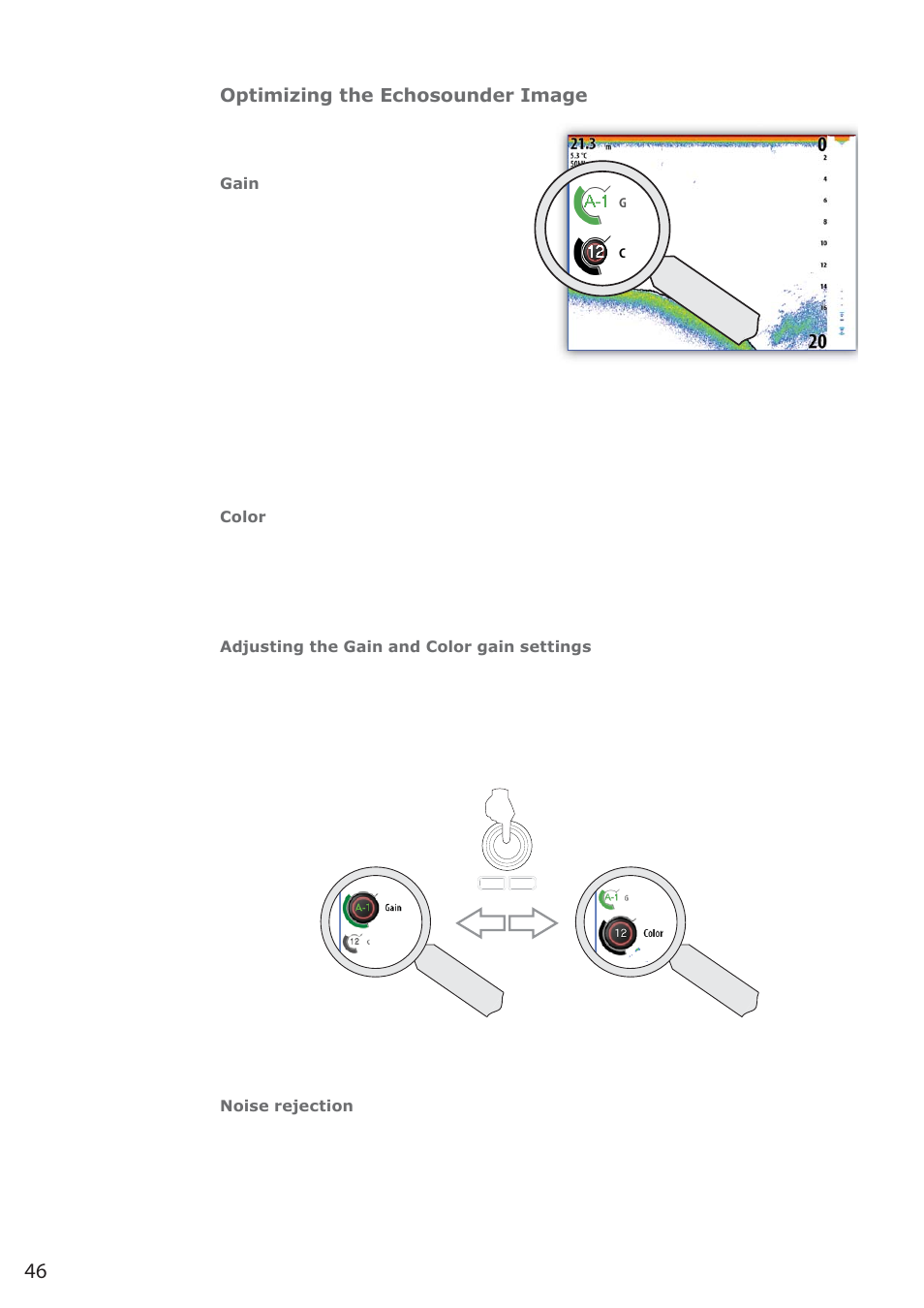 Optimizing the echosounder image | B&G Zeus 12 User Manual | Page 47 / 94