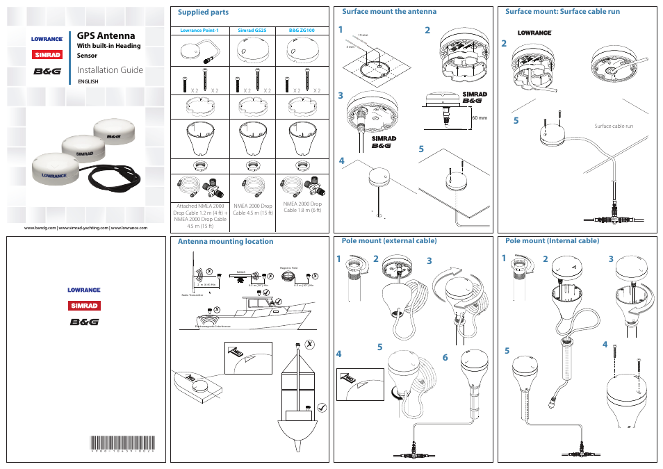 B&G ZG100 GPS User Manual | 2 pages