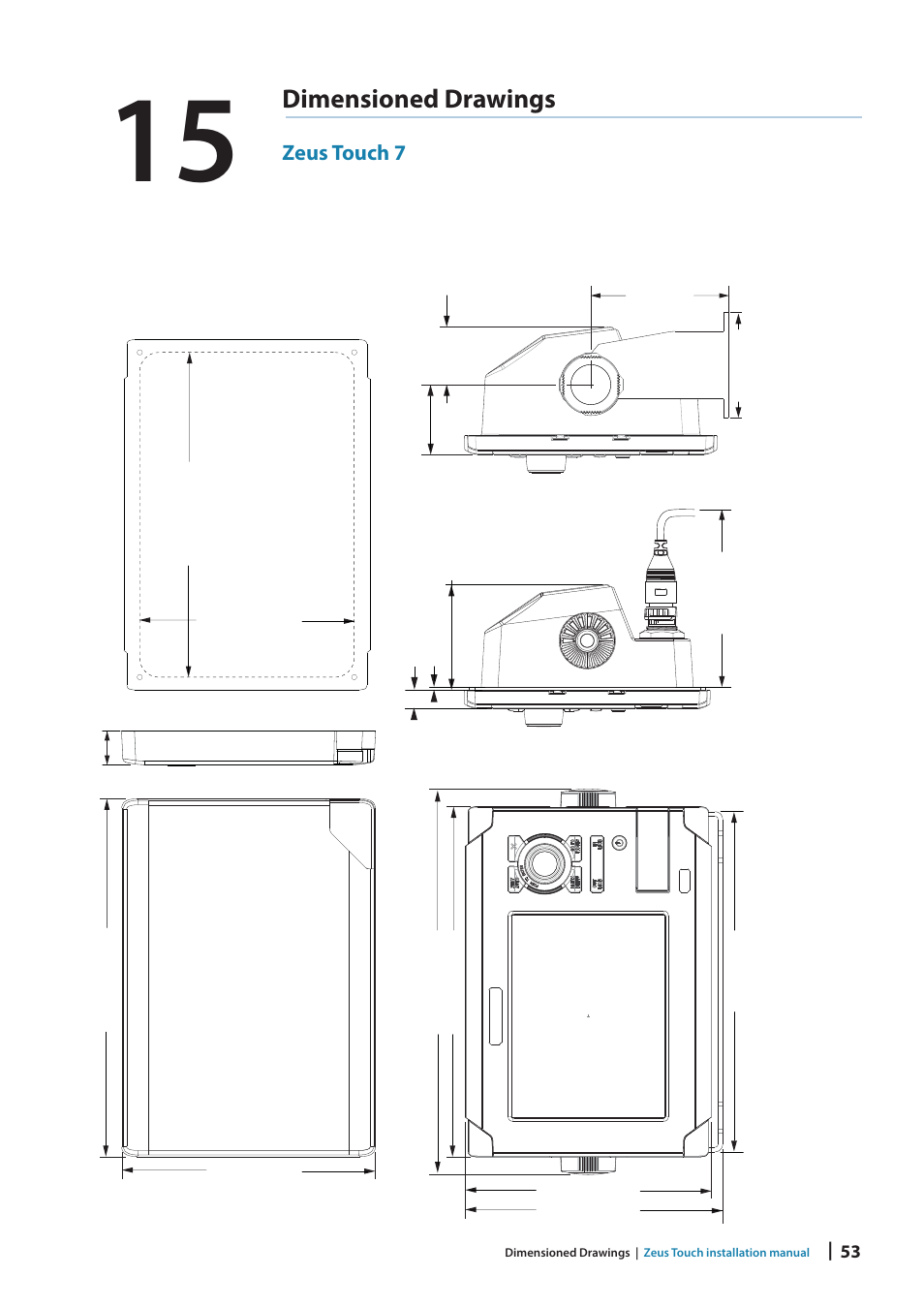 Dimensioned drawings, Zeus touch 7 | B&G Zeus Touch 12 User Manual | Page 53 / 66