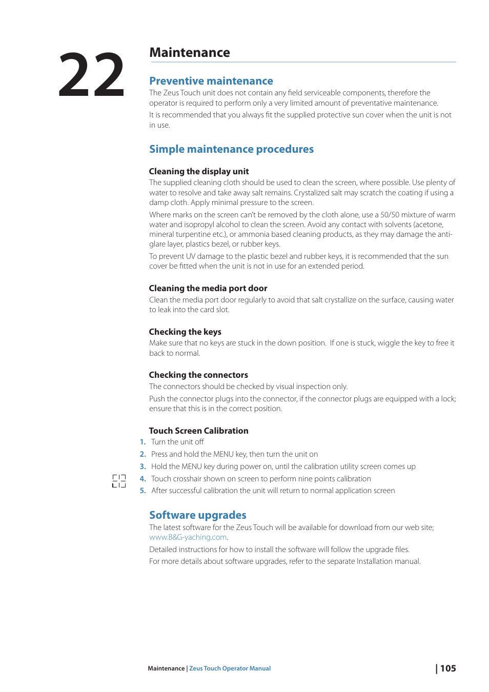 Maintenance | B&G Zeus Touch 12 User Manual | Page 106 / 115