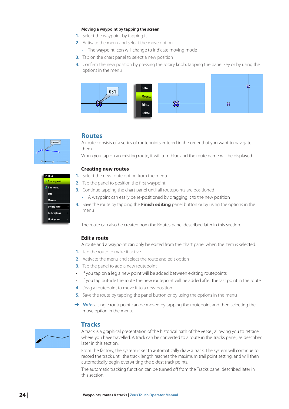 Routes, Tracks | B&G Zeus Touch 12 User Manual | Page 25 / 115