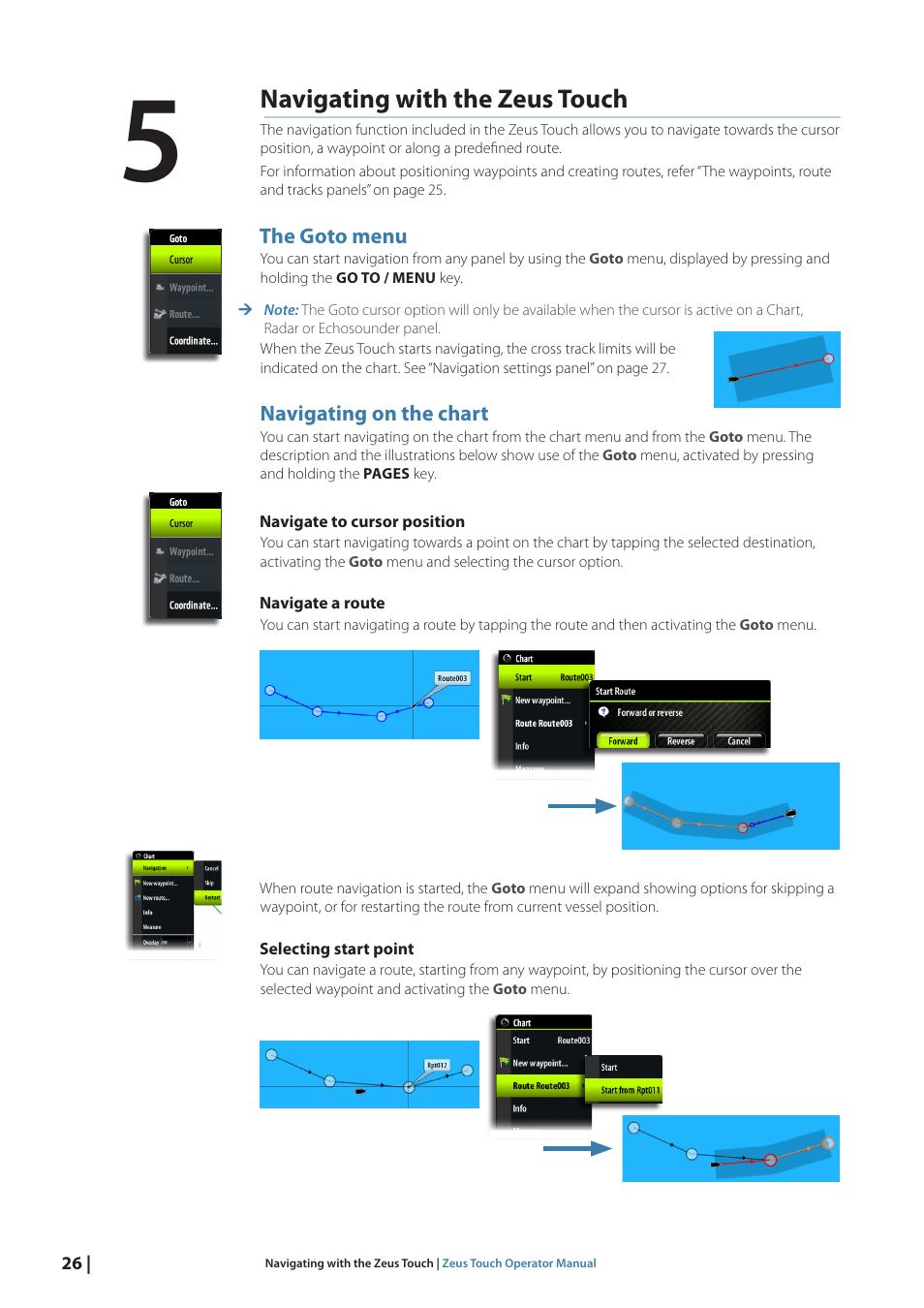 Navigating with the zeus touch | B&G Zeus Touch 12 User Manual | Page 27 / 115