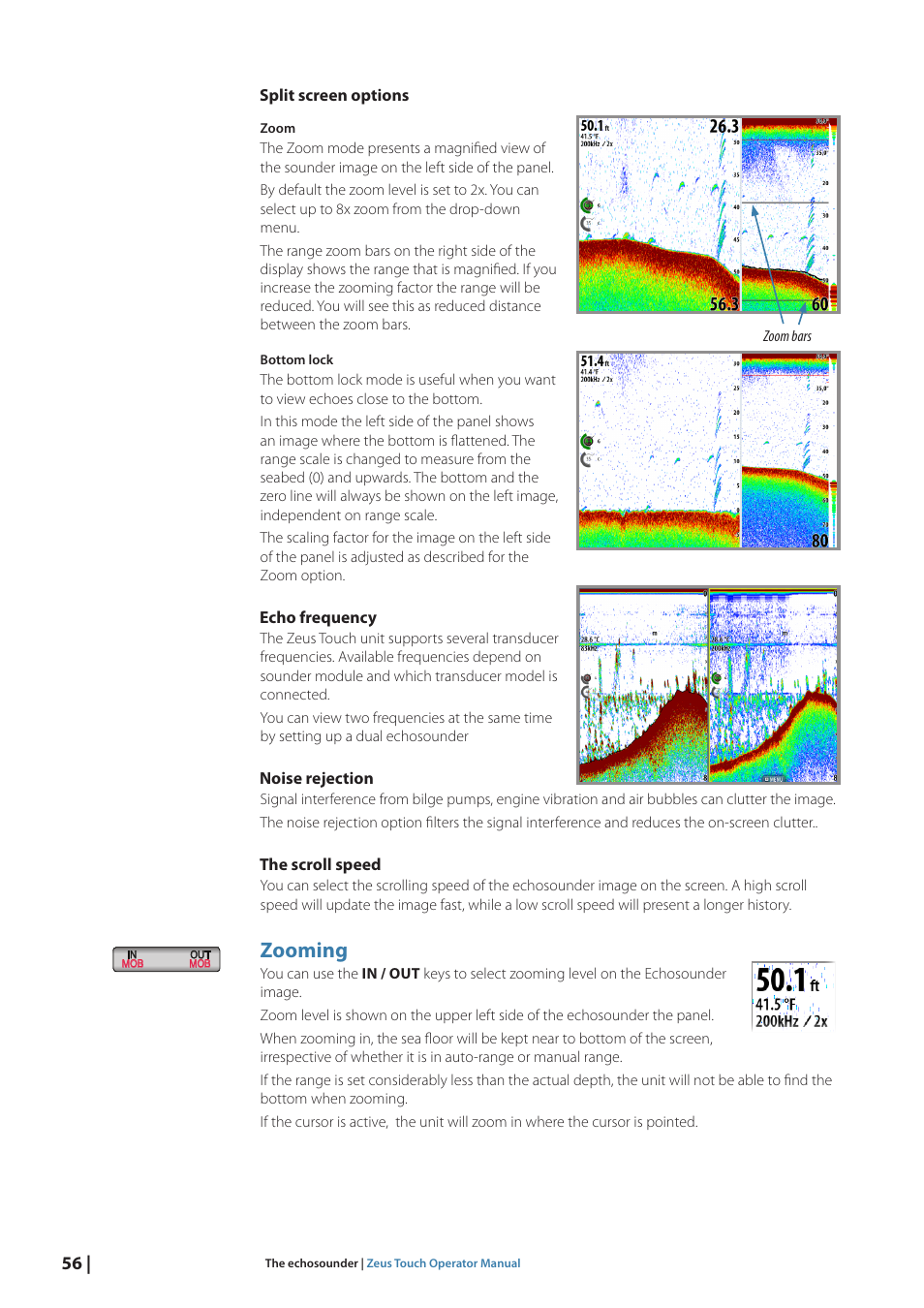 Zooming | B&G Zeus Touch 12 User Manual | Page 57 / 115