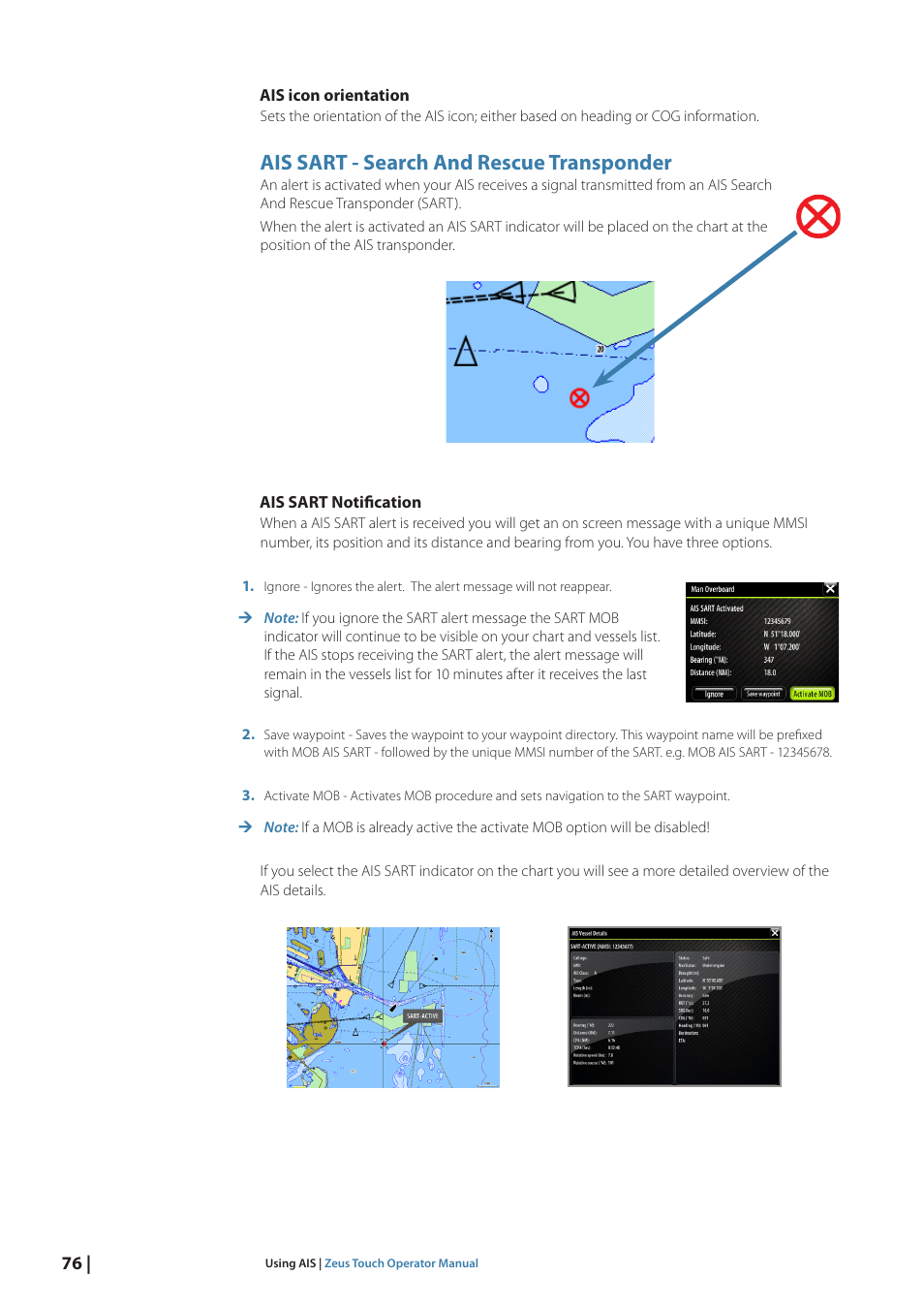 Ais sart - search and rescue transponder | B&G Zeus Touch 12 User Manual | Page 77 / 115