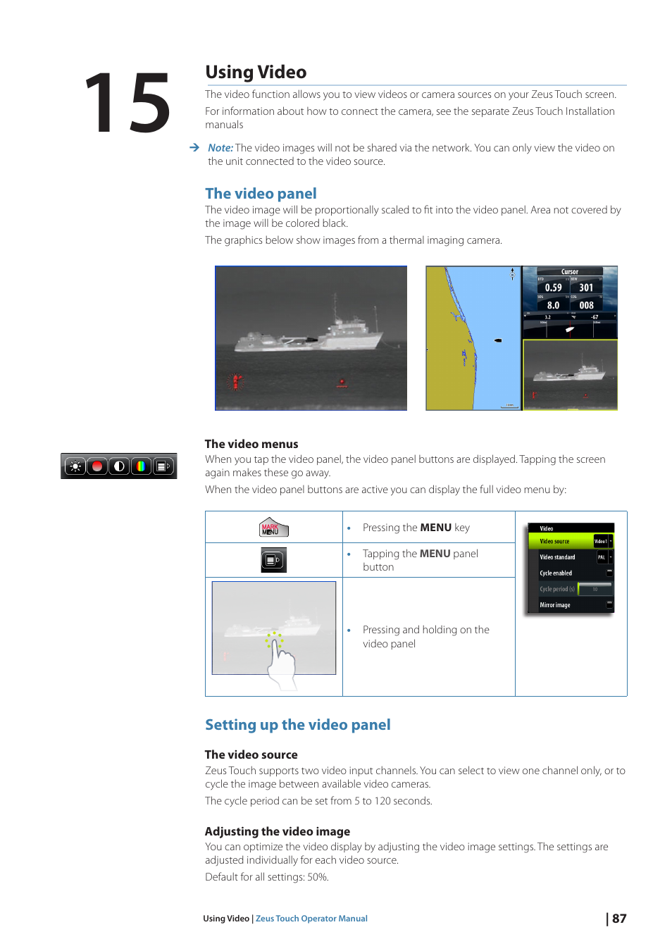 Using video | B&G Zeus Touch 12 User Manual | Page 88 / 115
