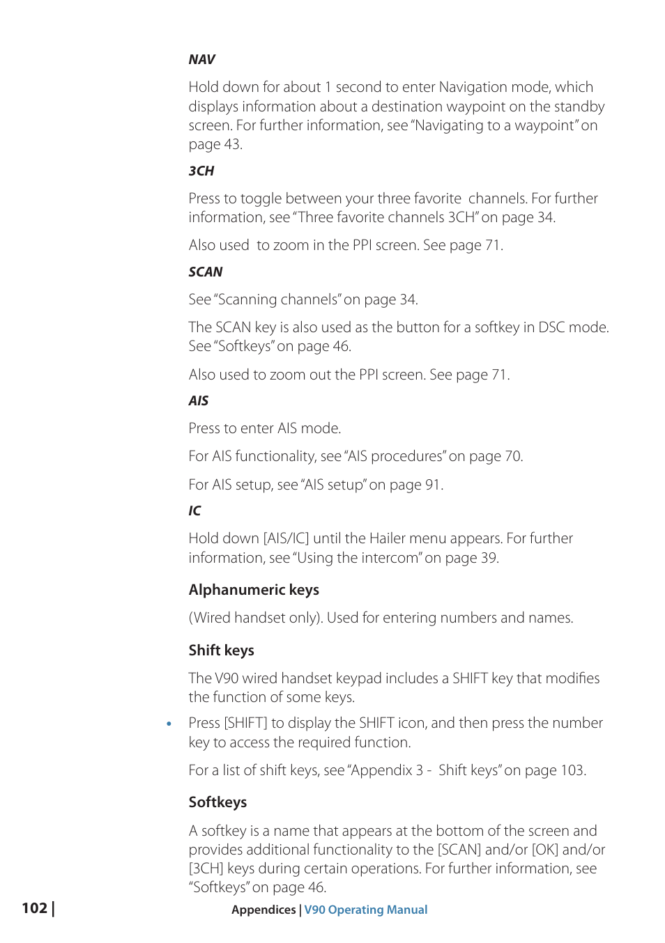 B&G V90 VHF Radio User Manual | Page 102 / 129