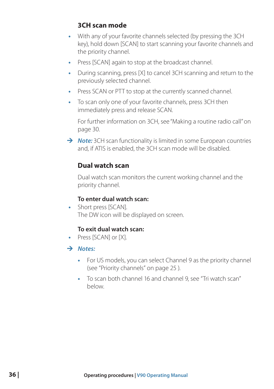 B&G V90 VHF Radio User Manual | Page 36 / 129