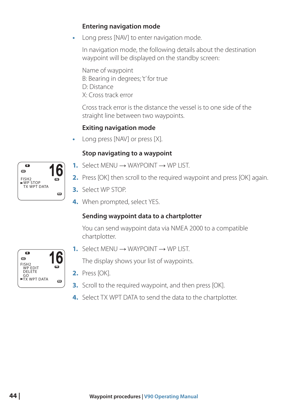 B&G V90 VHF Radio User Manual | Page 44 / 129