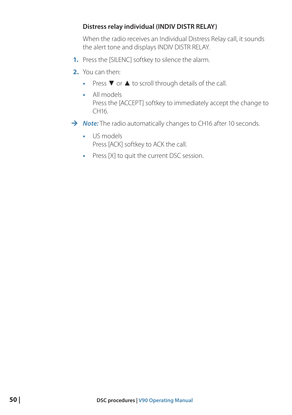 B&G V90 VHF Radio User Manual | Page 50 / 129