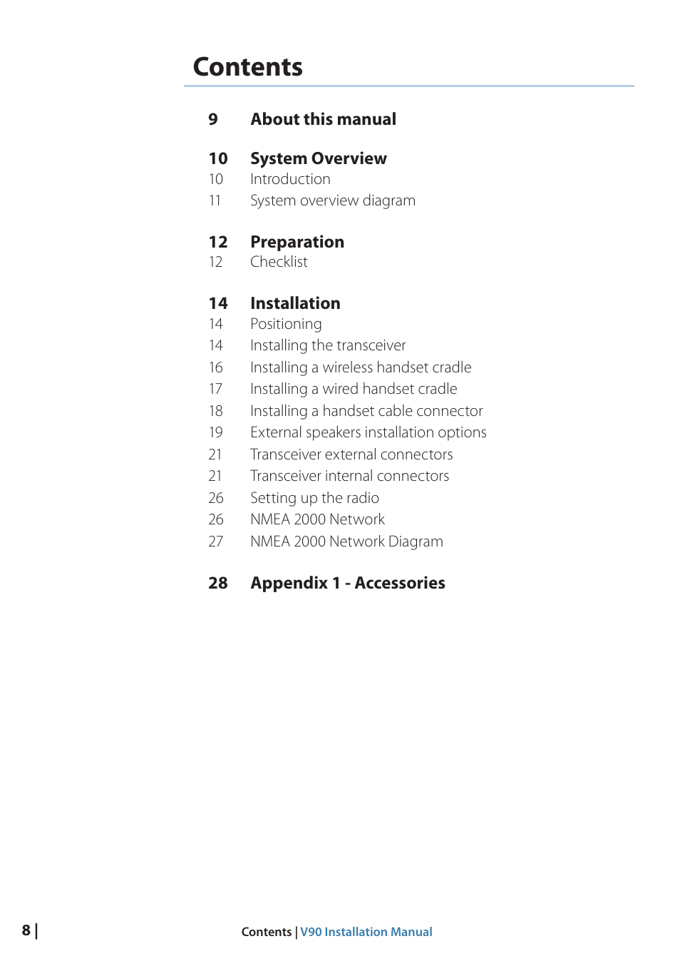 B&G V90 VHF Radio User Manual | Page 8 / 29